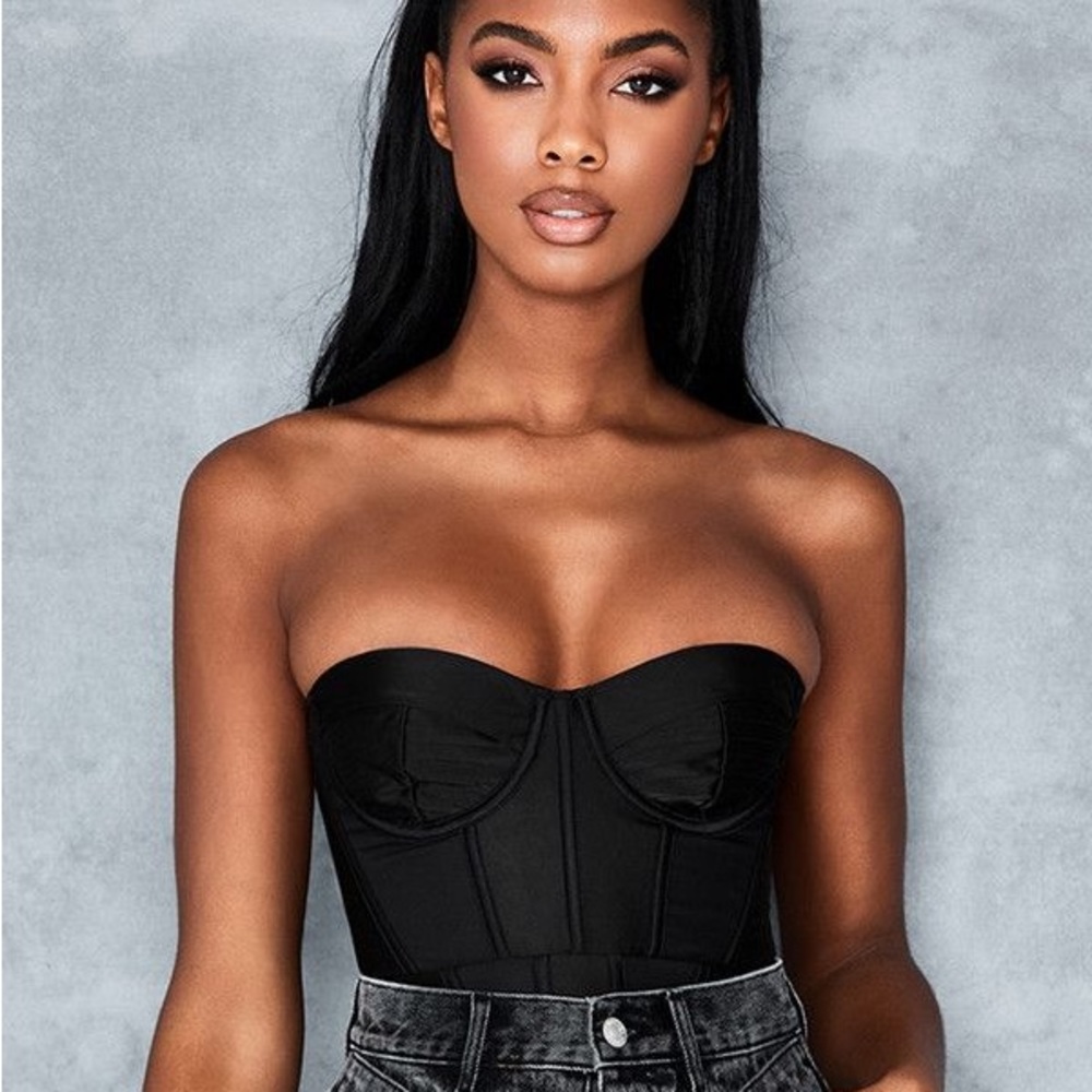 Mistress Rocks Strapless Corset Bodysuit, Size S